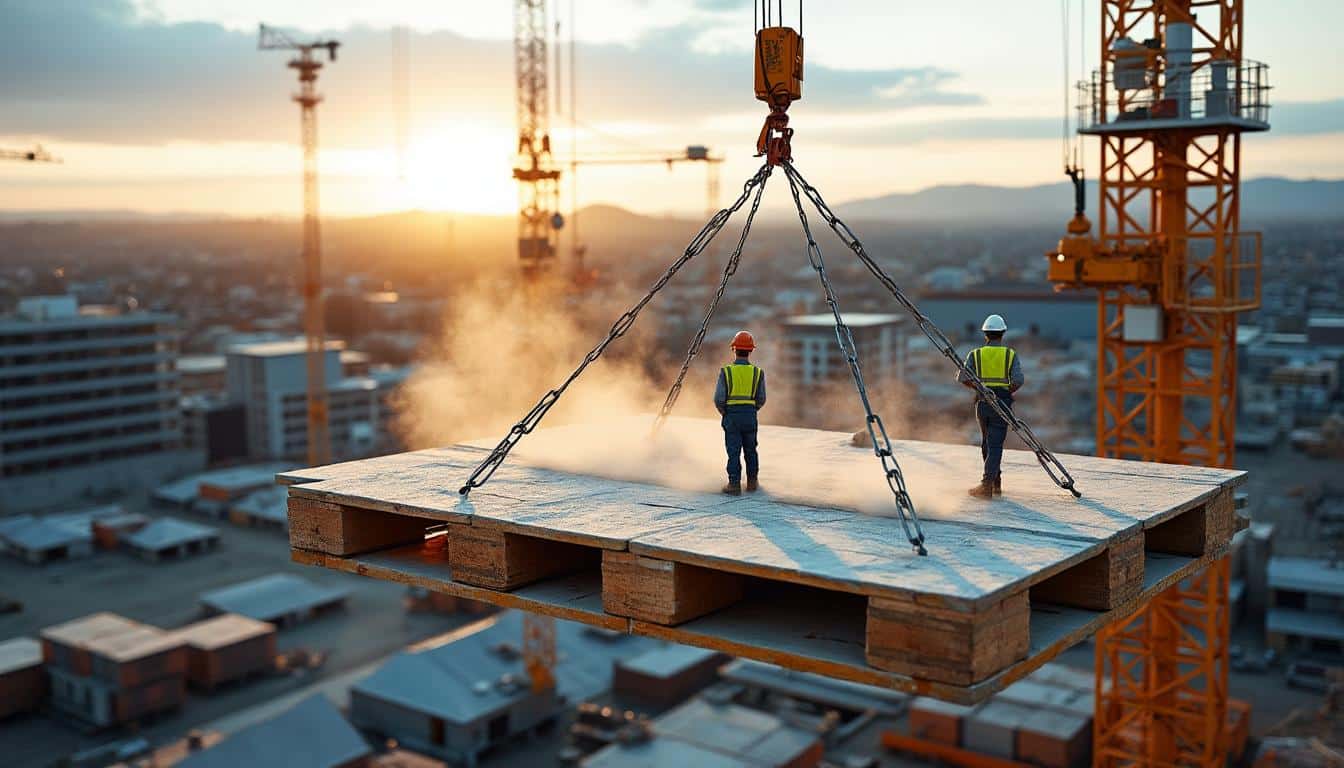 L'organisation des flux de matériaux sur chantier à l'aide d'une grue