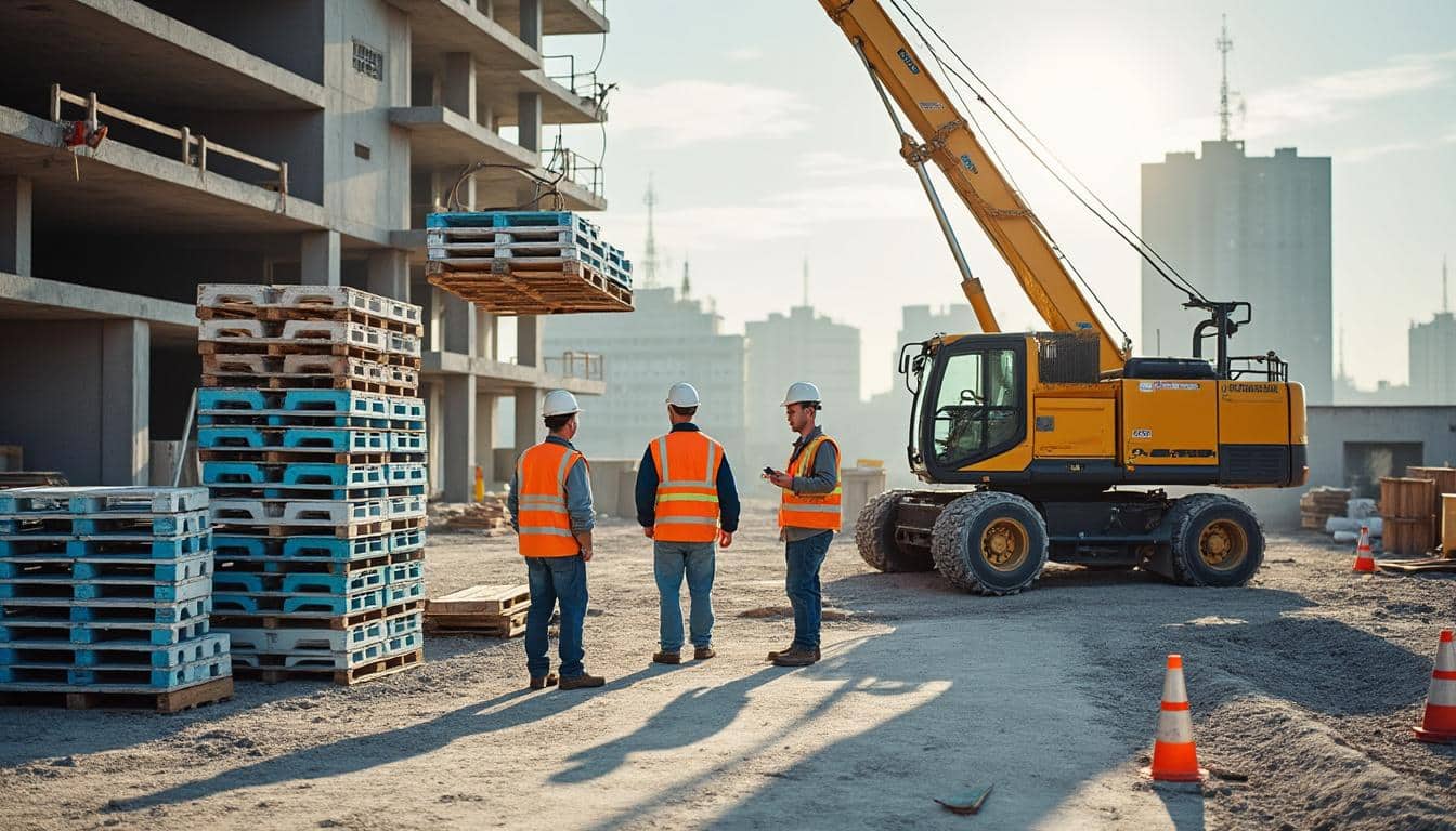 Gérer l’approvisionnement en palettes sur un chantier avec une grue