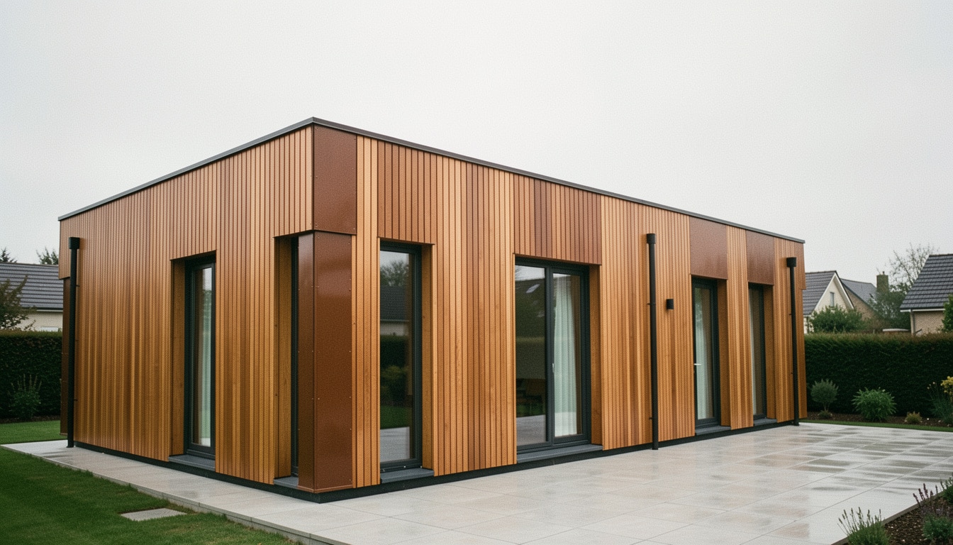 Bardage extérieur en tôle imitation bois : avantages