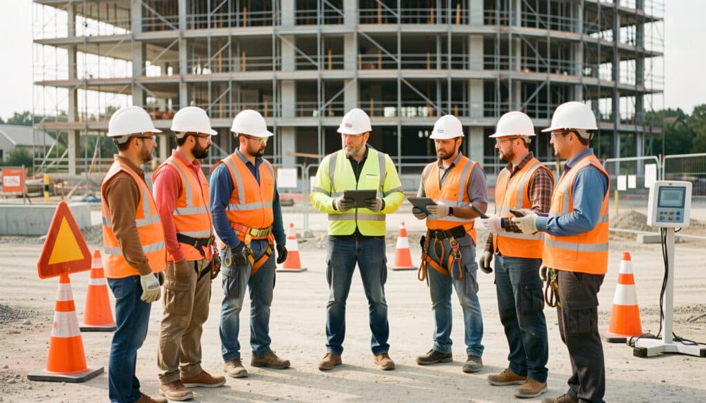 Formation à la sécurité dans le BTP sur chantier